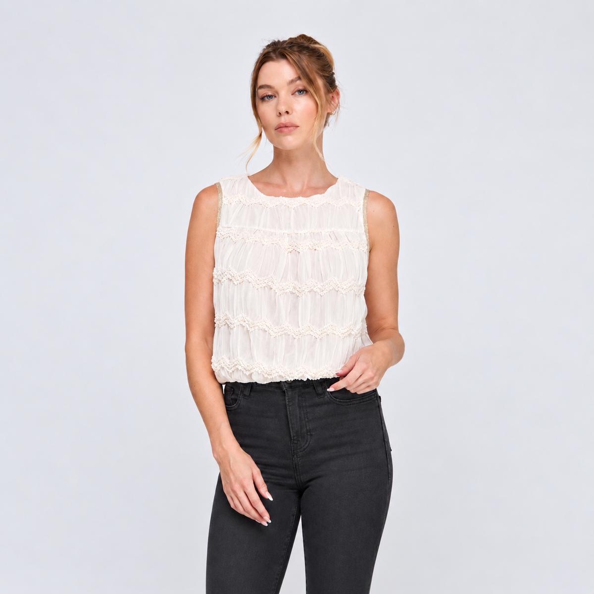 BUBBLE TANK CREAM GOLD