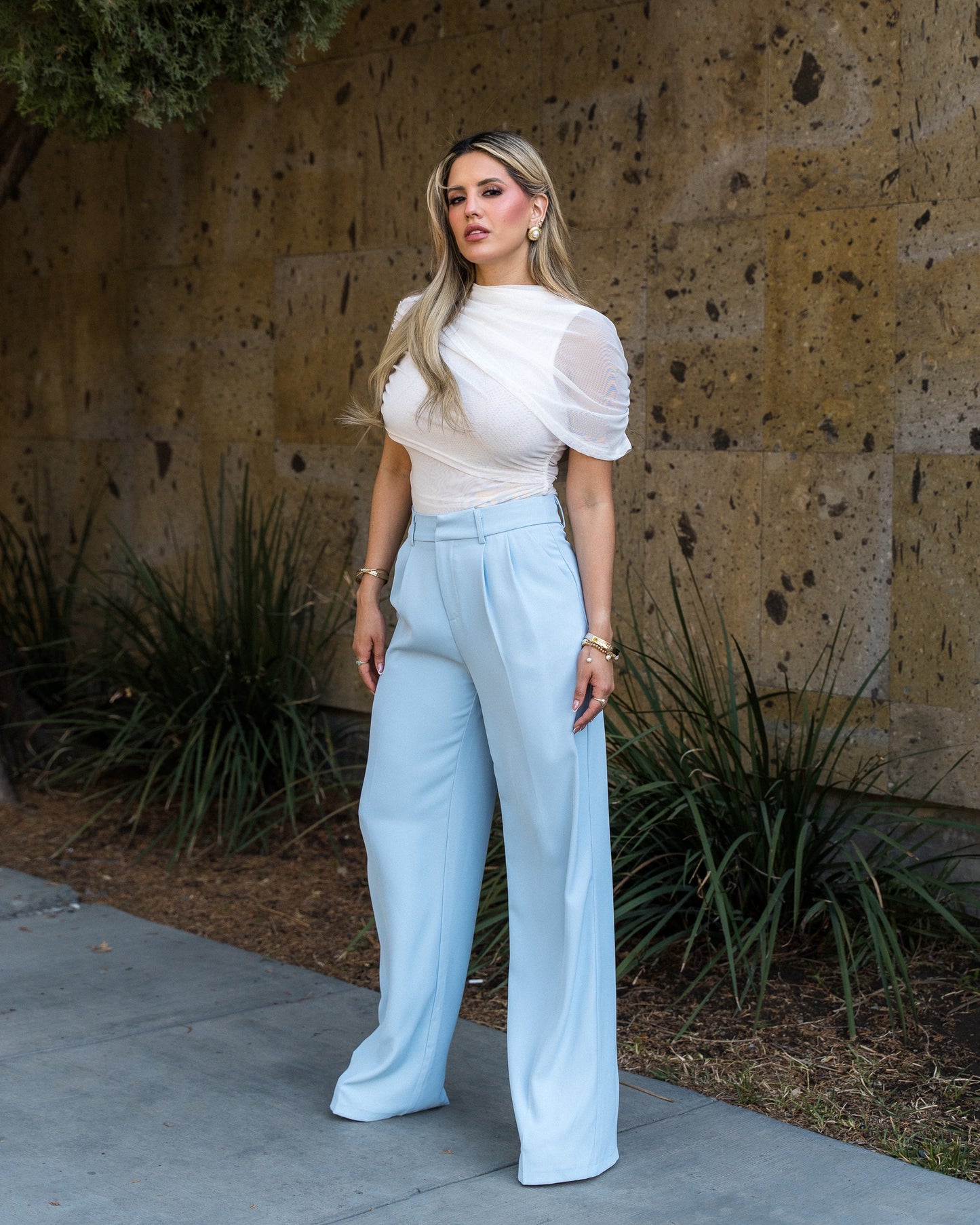 BLUSA MESH BRIGHT WHITE