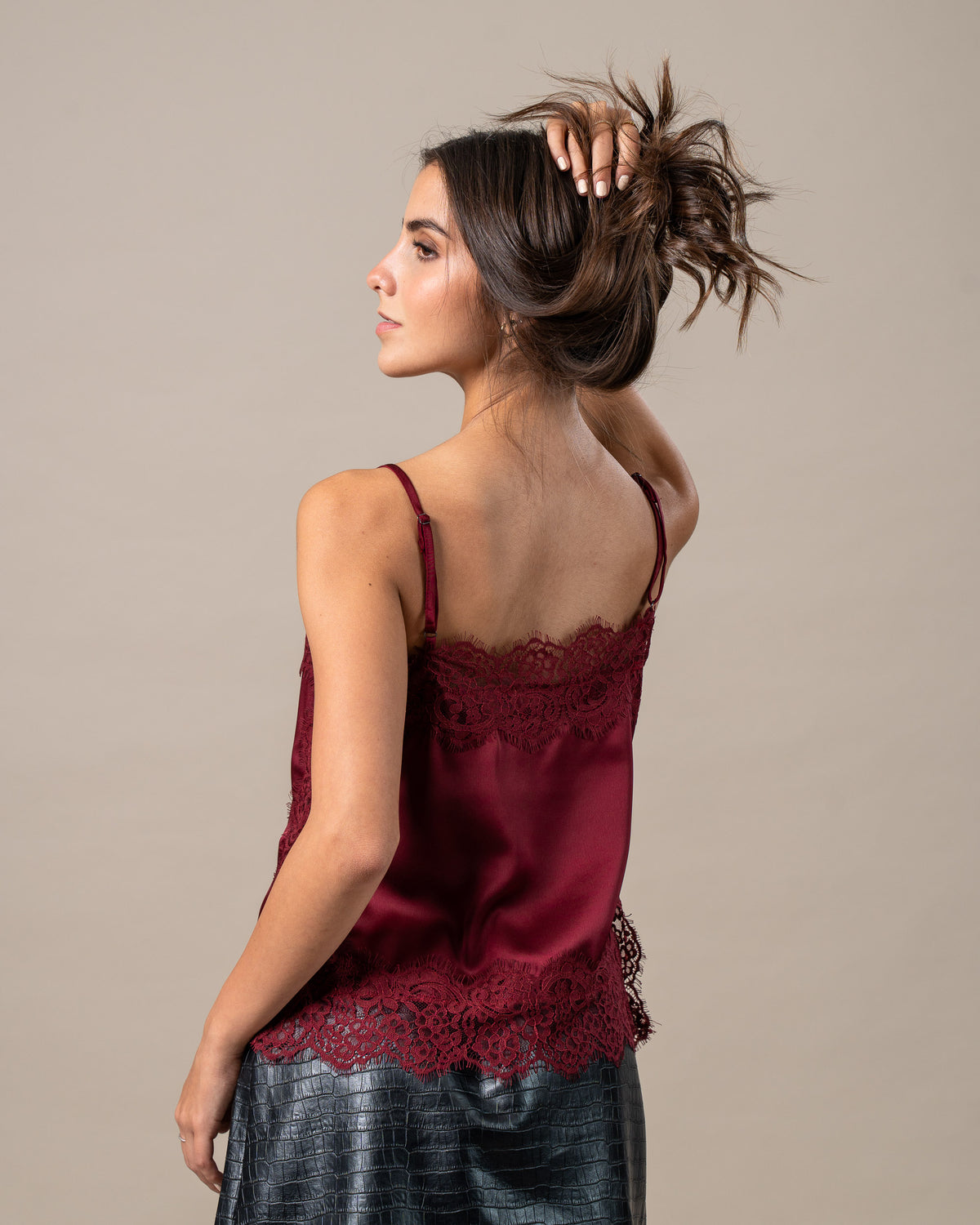 SATIN LACE CAMI