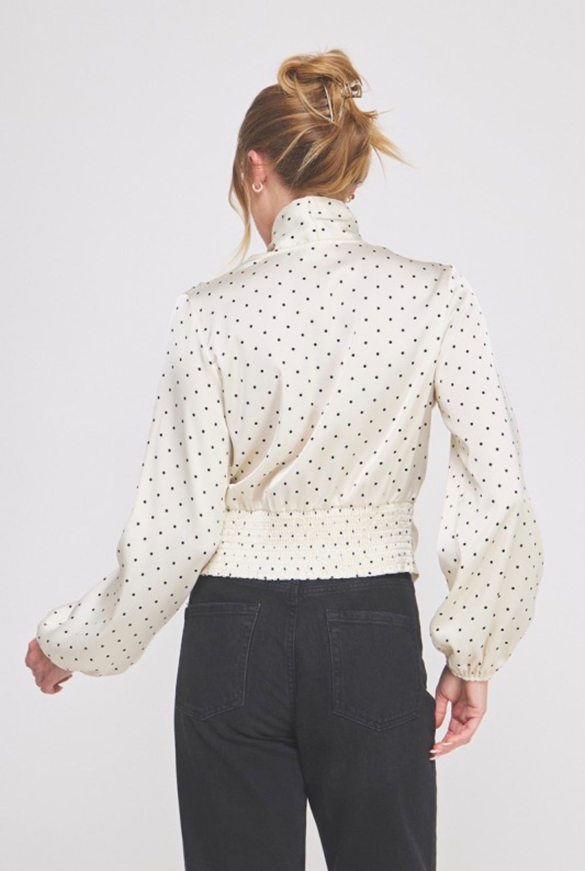 BLUSA POLKA DOT CREAM