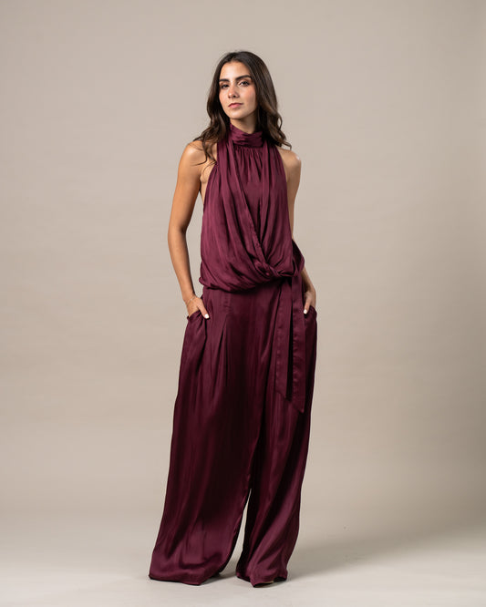 TIE SATIN PANTS
