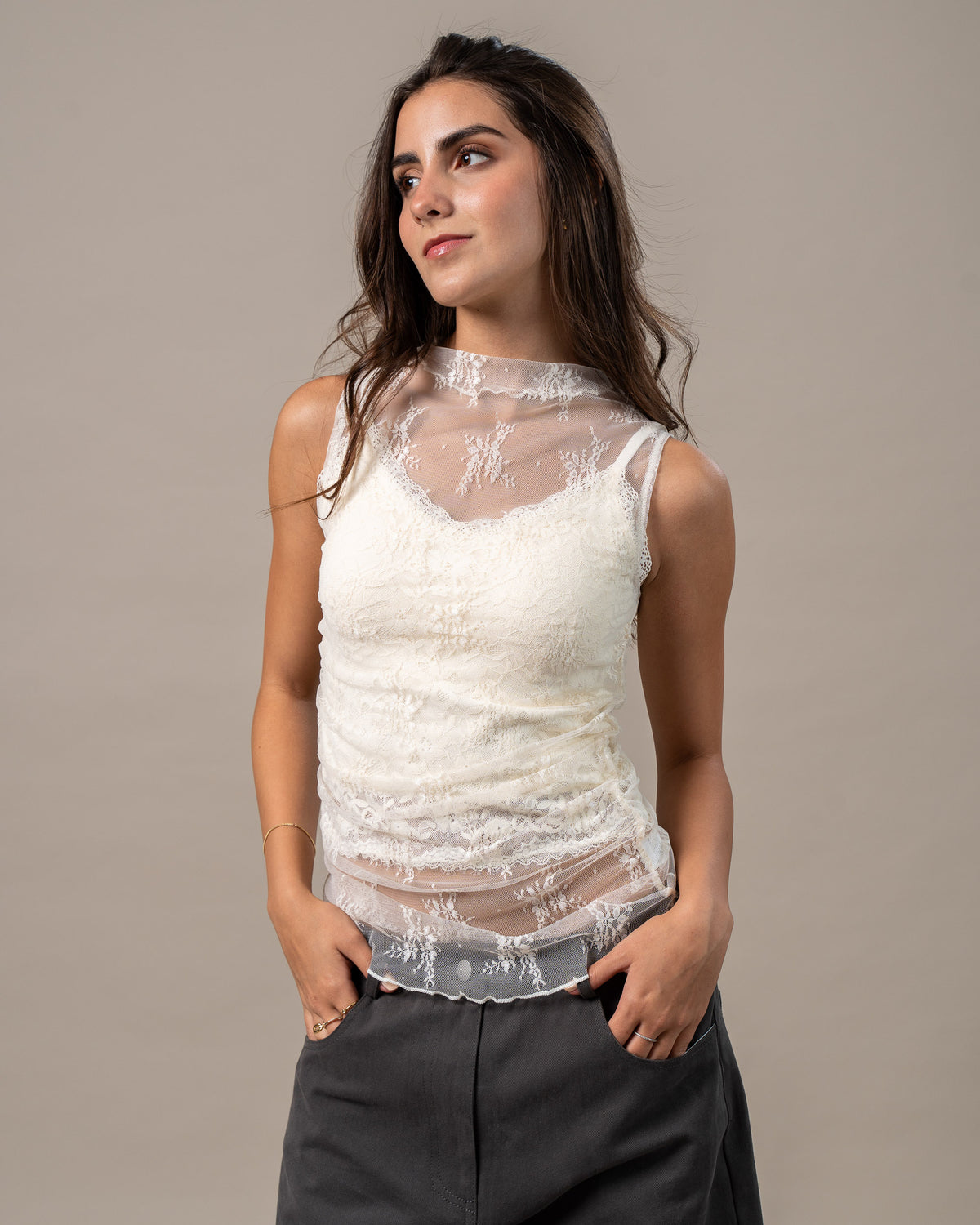 MESH LACE TOP