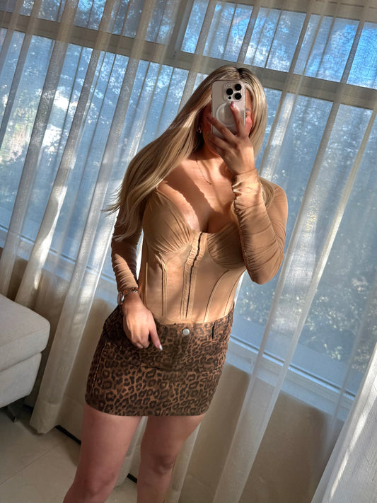 FALDA DENIM ANINAL PRINT