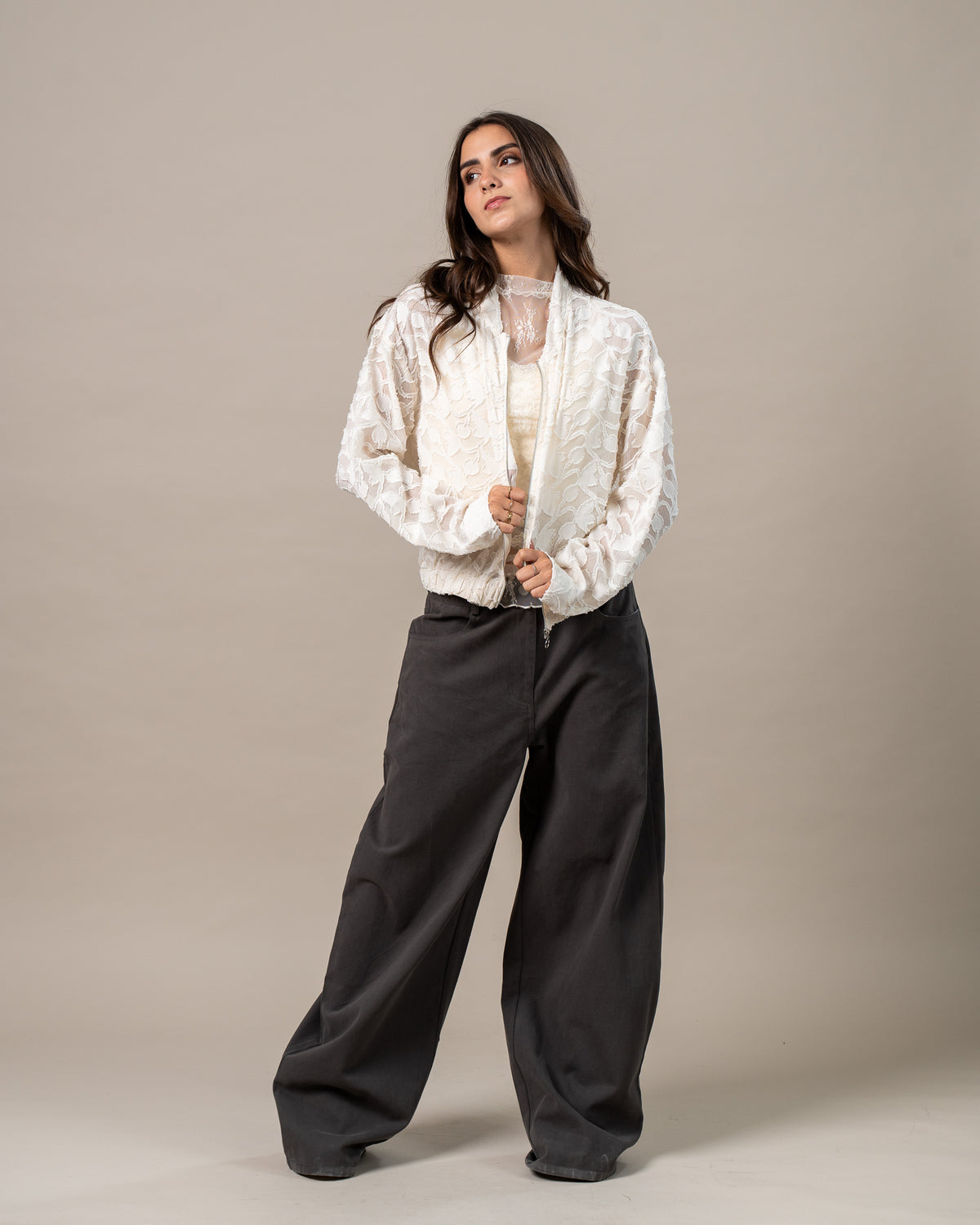 SHEER JACQUARD JACKET
