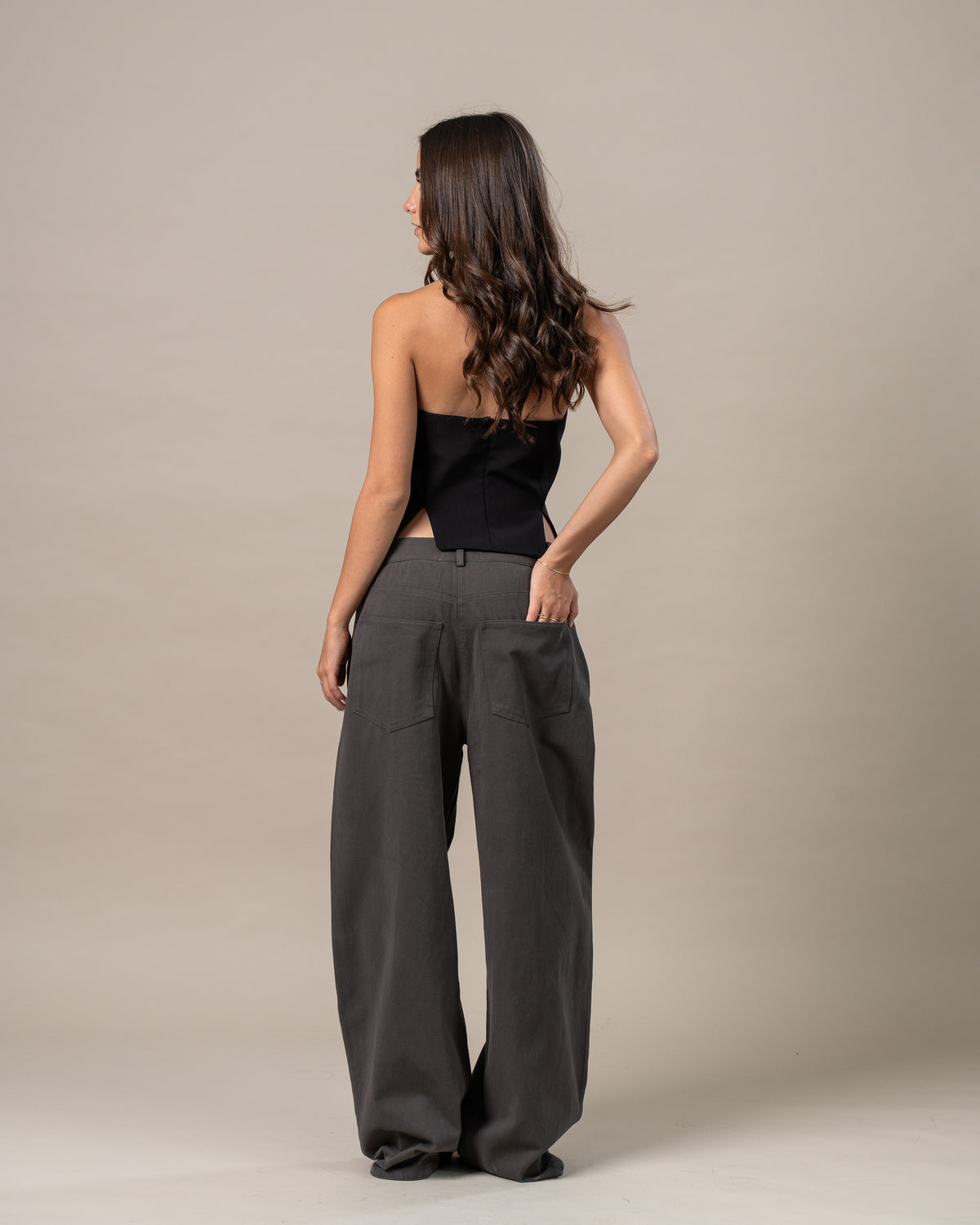 EMBROIDERED HALTER TOP