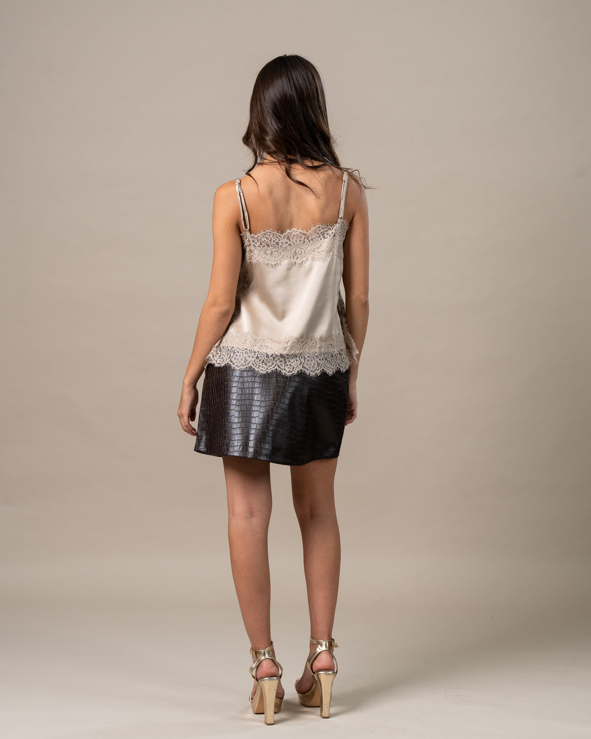 SATIN LACE CAMI