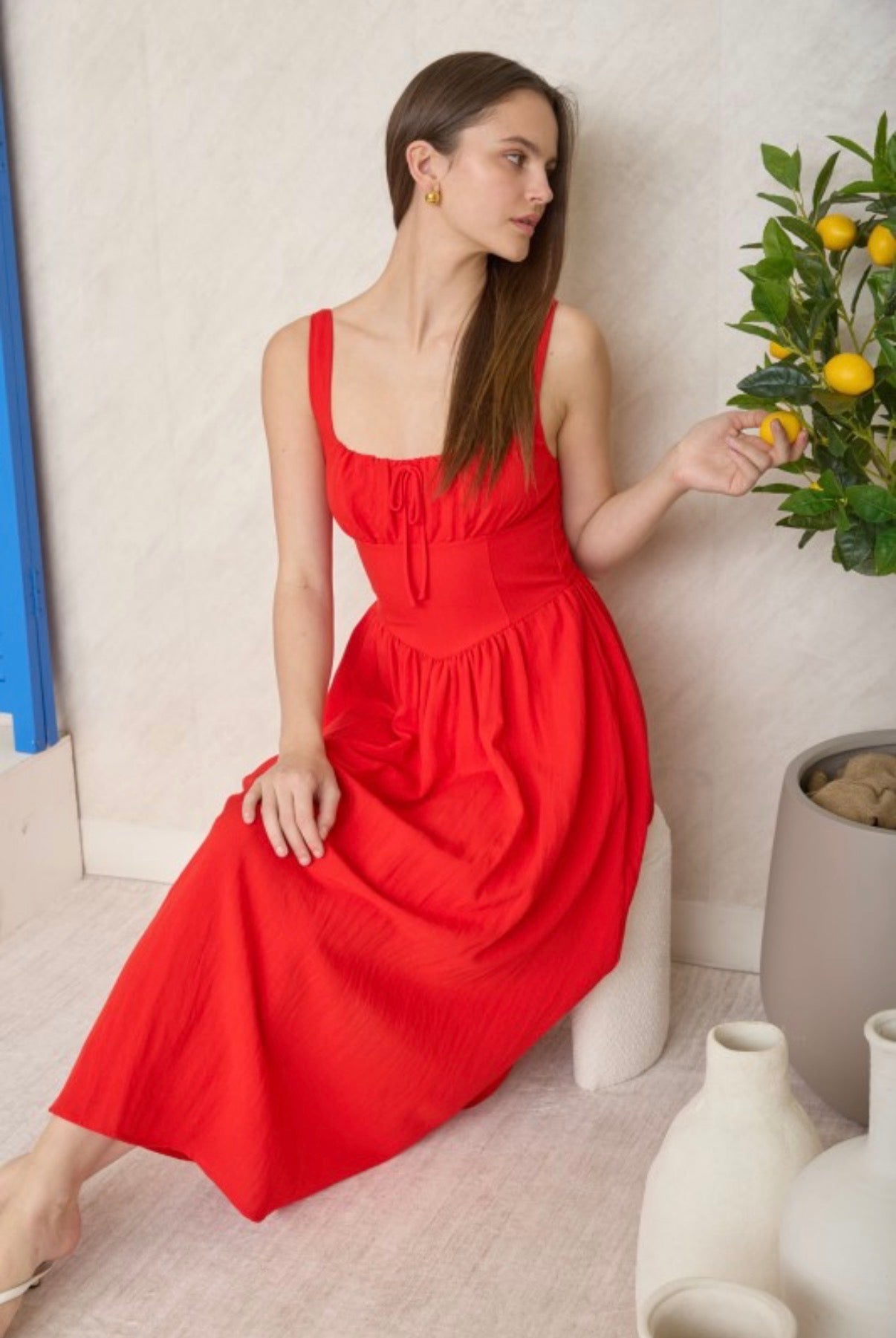 VESTIDO MIDI CORSET