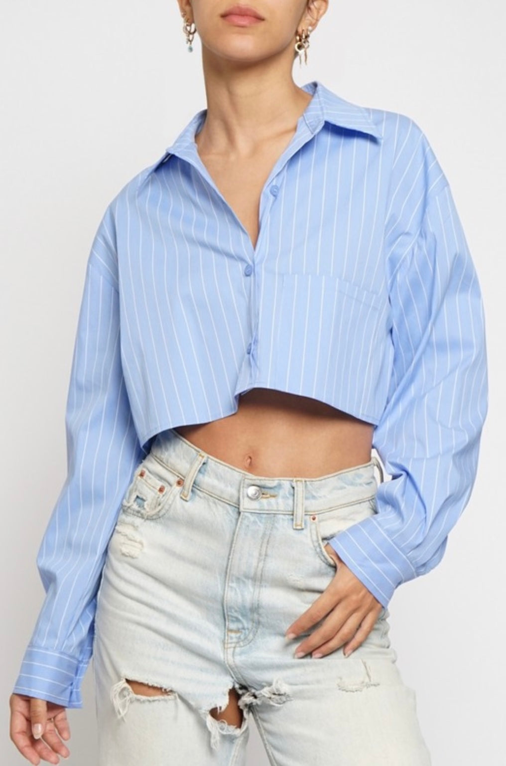 CAMISETA CROPPED RAYAS