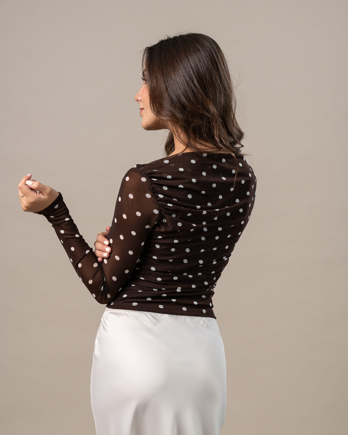 MESH POLKA DOT TOP