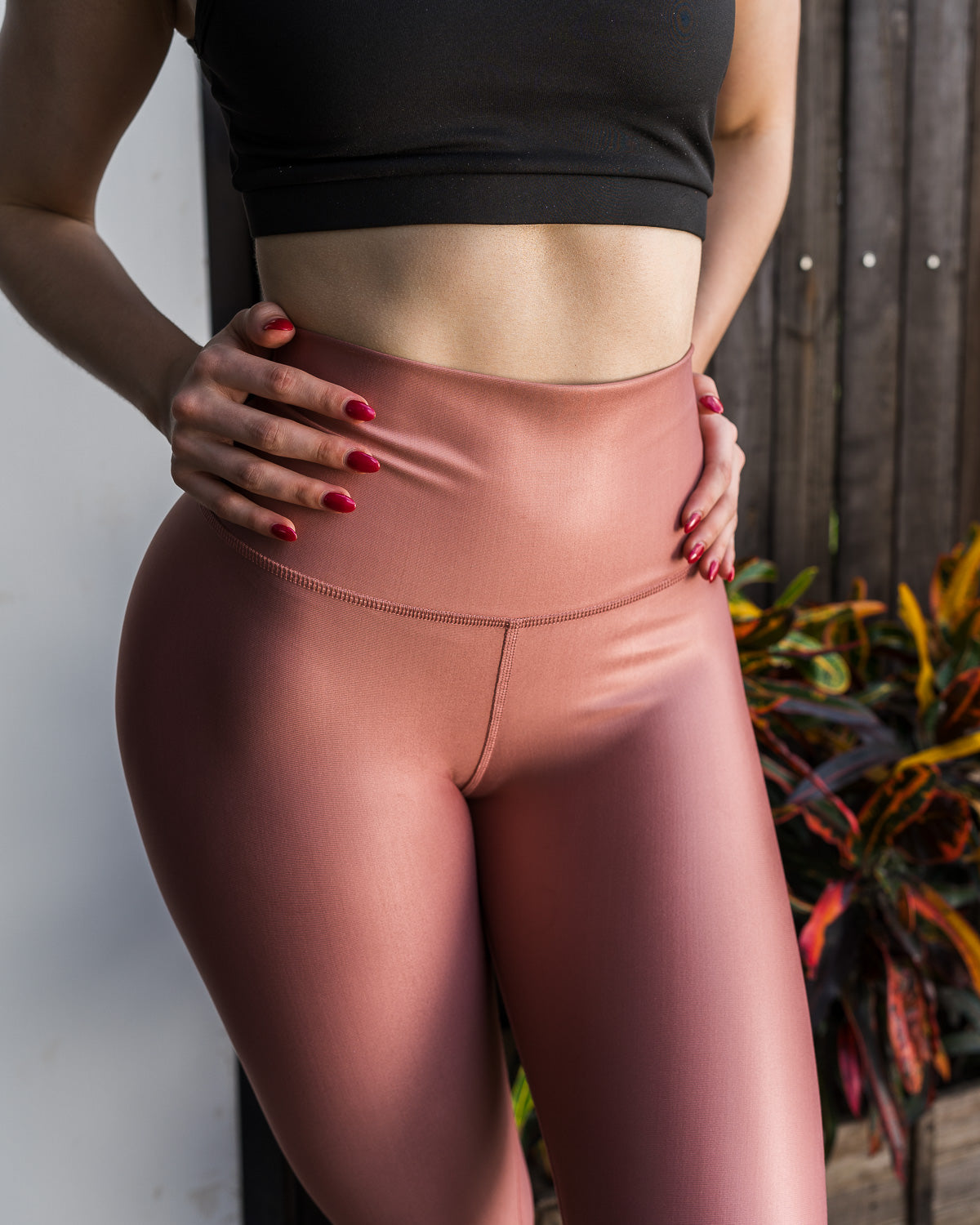 LEGGINGS METALIZADOS ORO ROSA