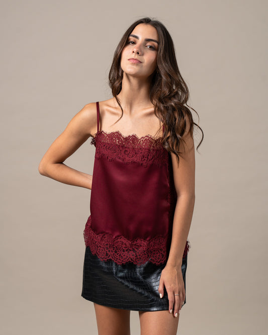 SATIN LACE CAMI