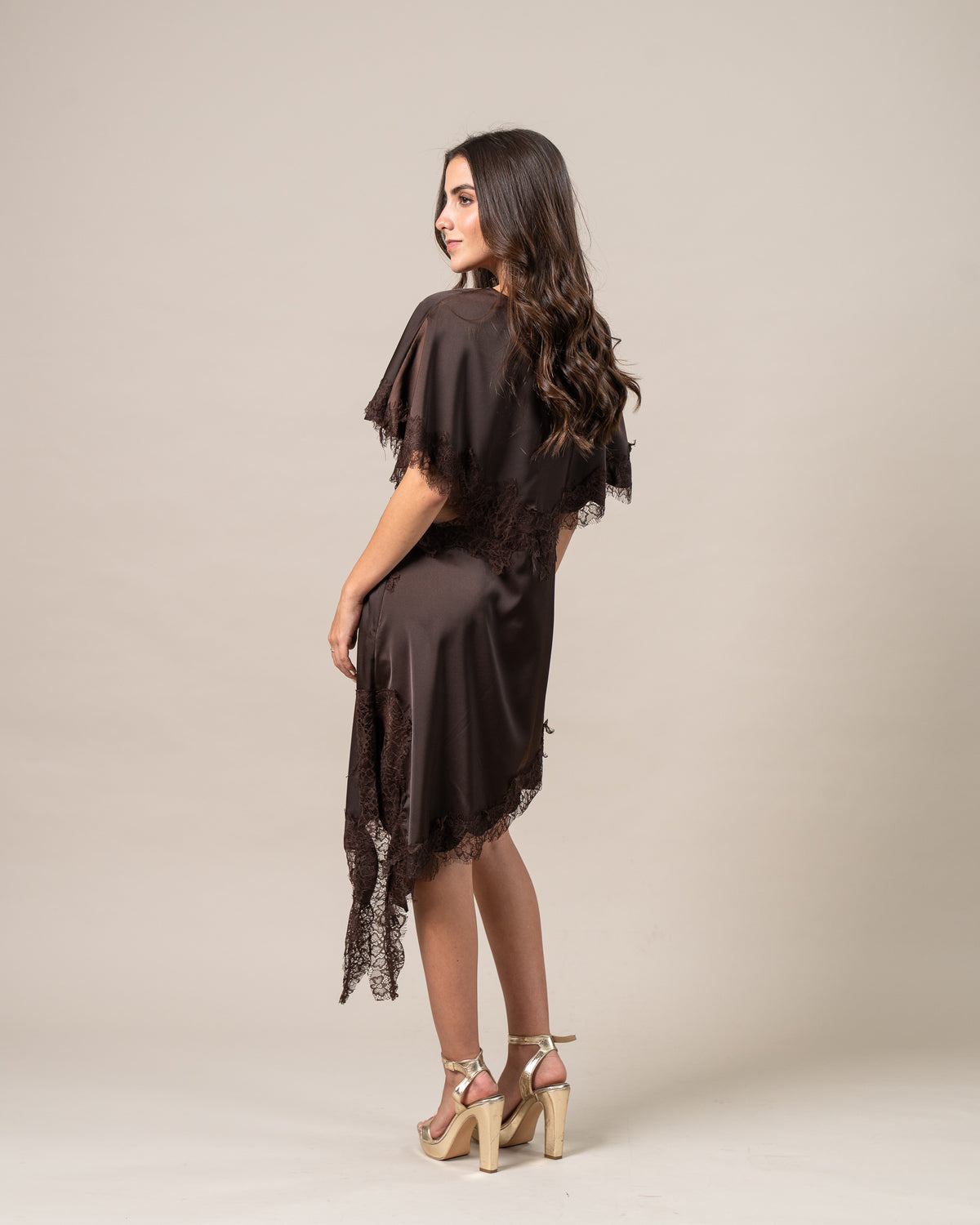 ASYMMETRIC LACE DRESS