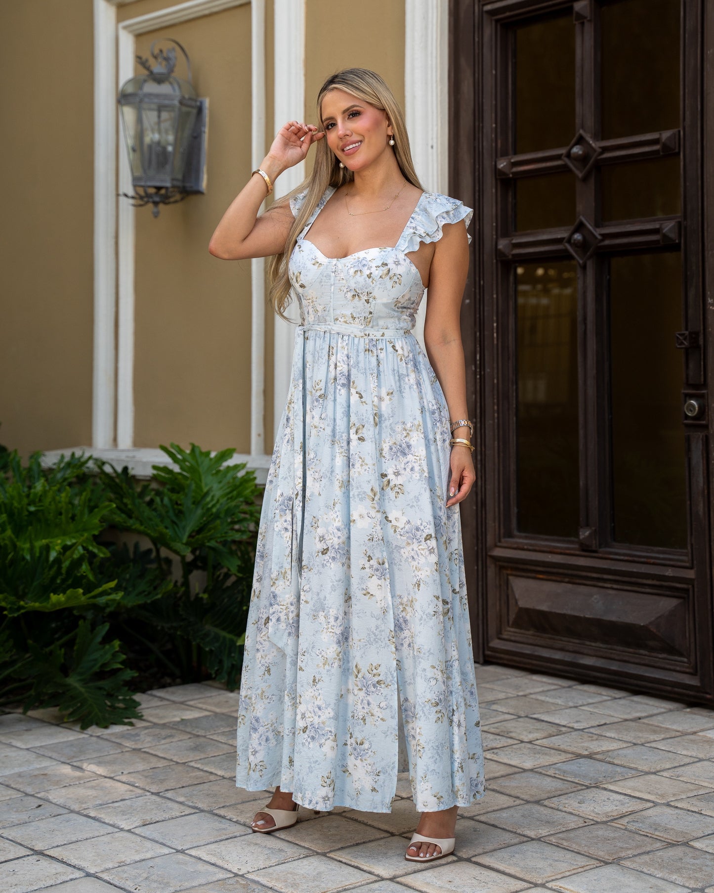 VESTIDO CELESTE ROMANCÉ