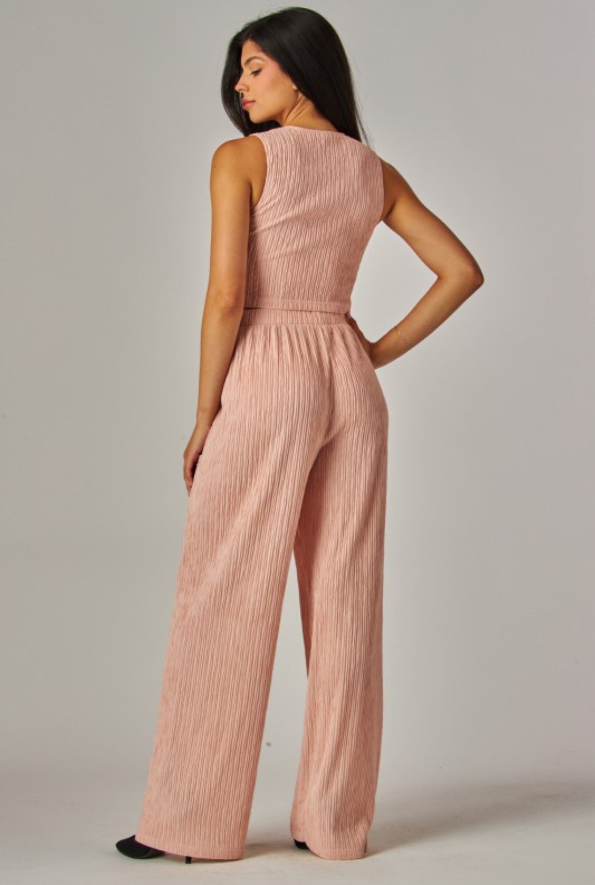 CONJUNTO PLISADO BOTONES DORADOS