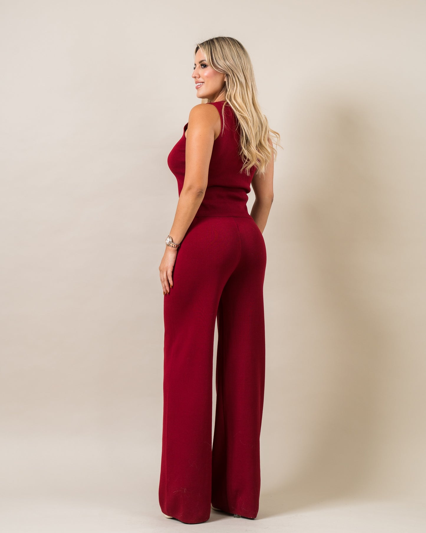 CONJUNTO DE PUNTO BURGUNDY