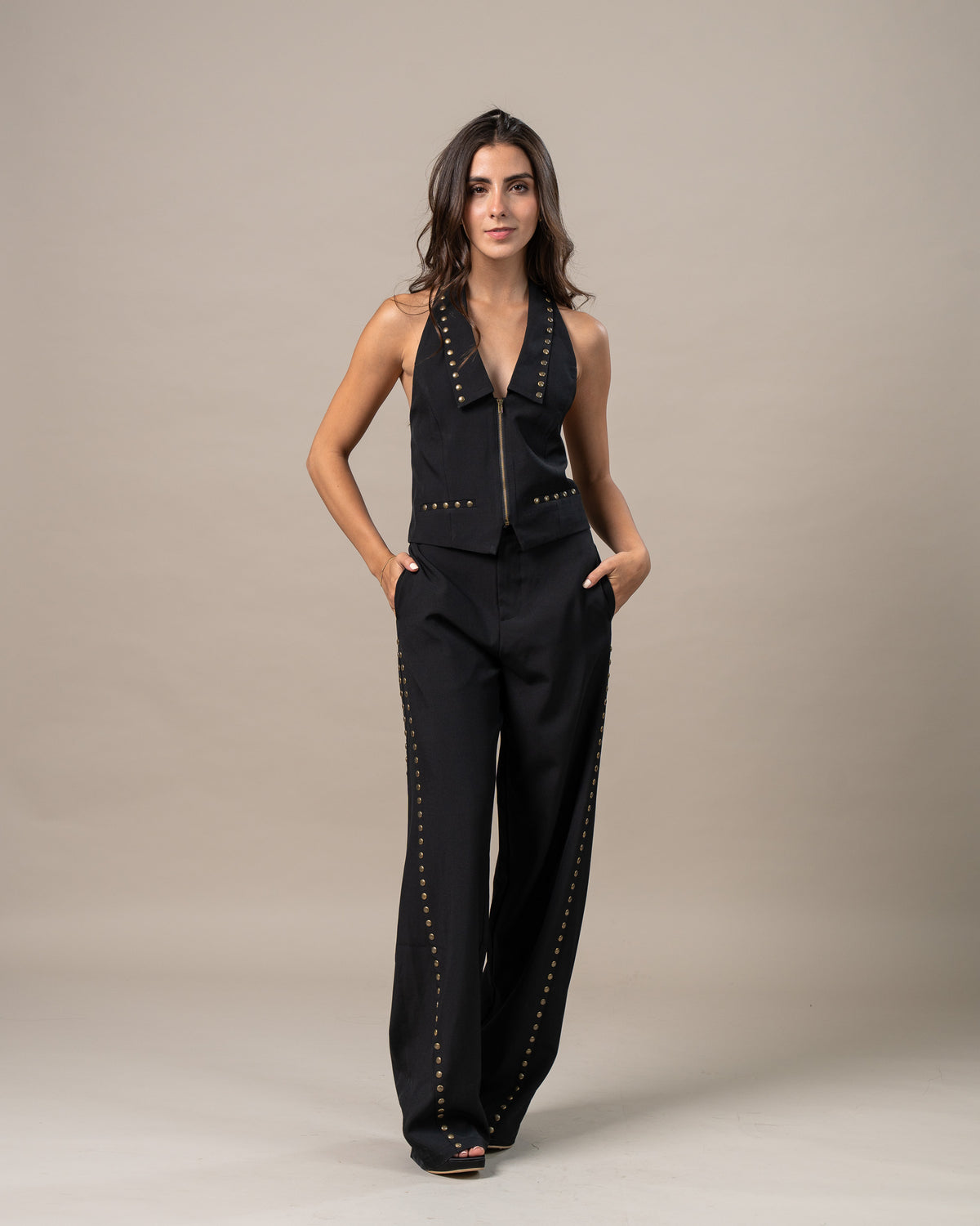 STUDDED PANTS