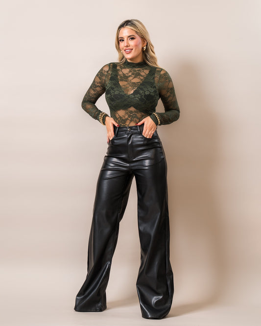 VIBRANT WIDE LEG JEANS VINIPIEL
