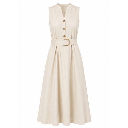 VESTIDO MIDI BUTTER CREAM