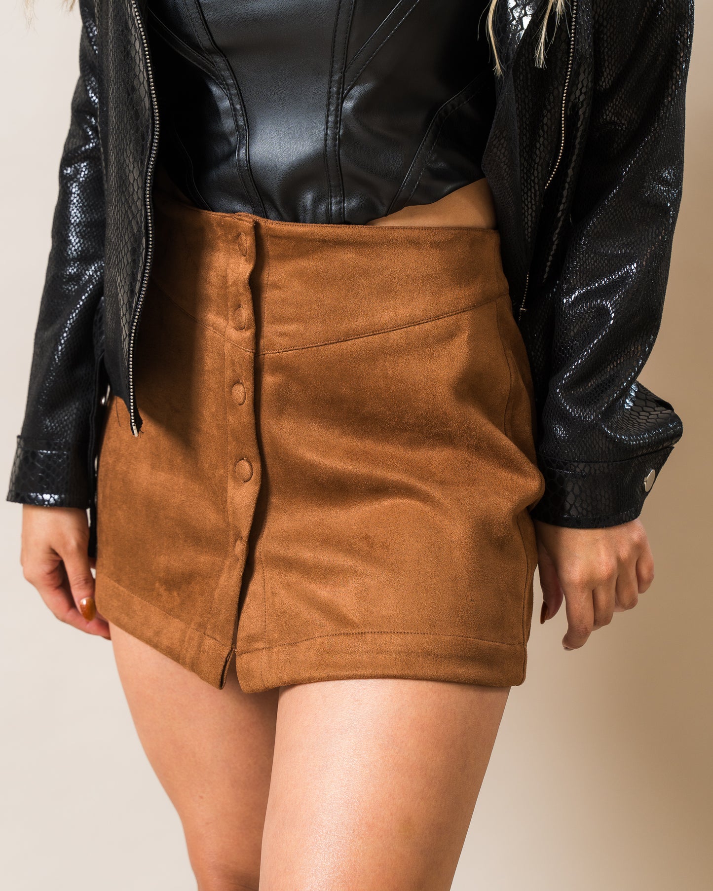 FALDA CAMEL SUEDE
