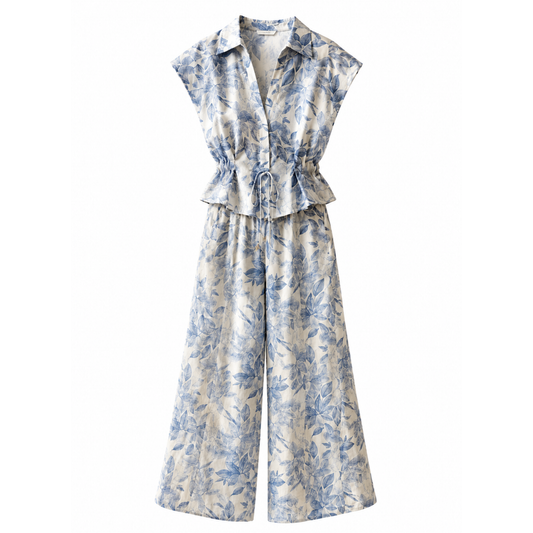 CONJUNTO ESTAMPADO HOJAS